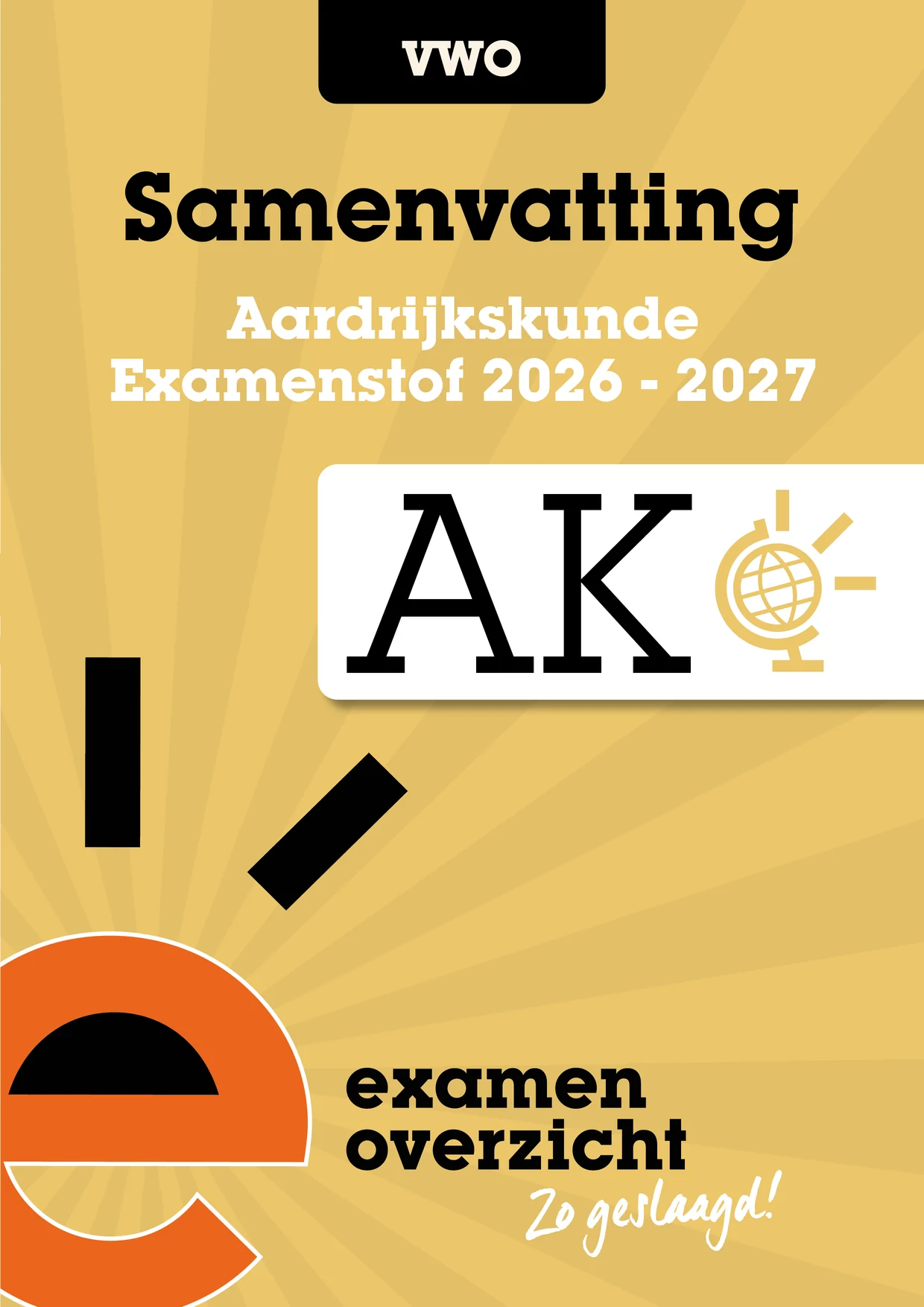 Omslag van Samenvatting aardrijkskunde vwo