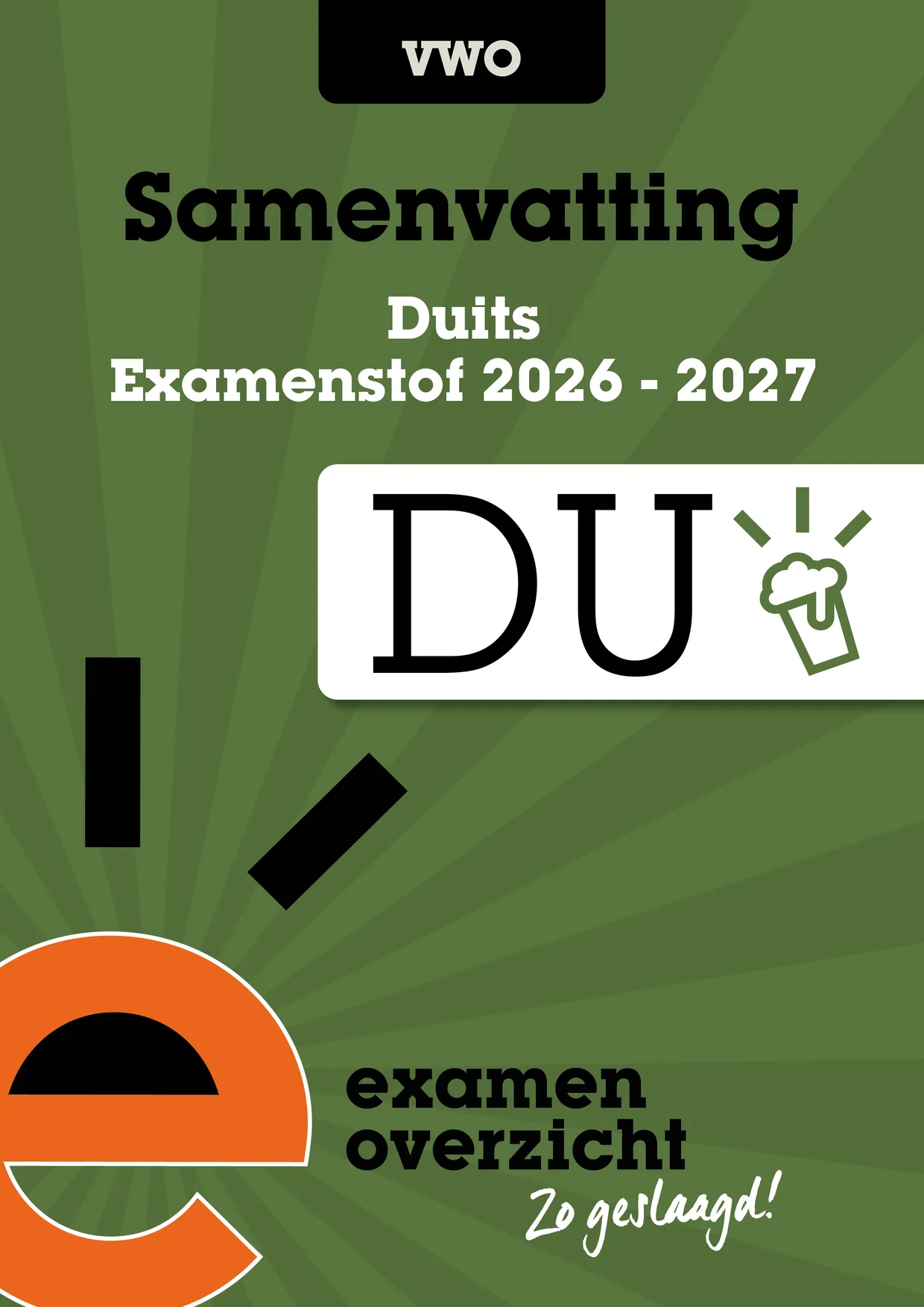 Omslag van Samenvatting Duits vwo