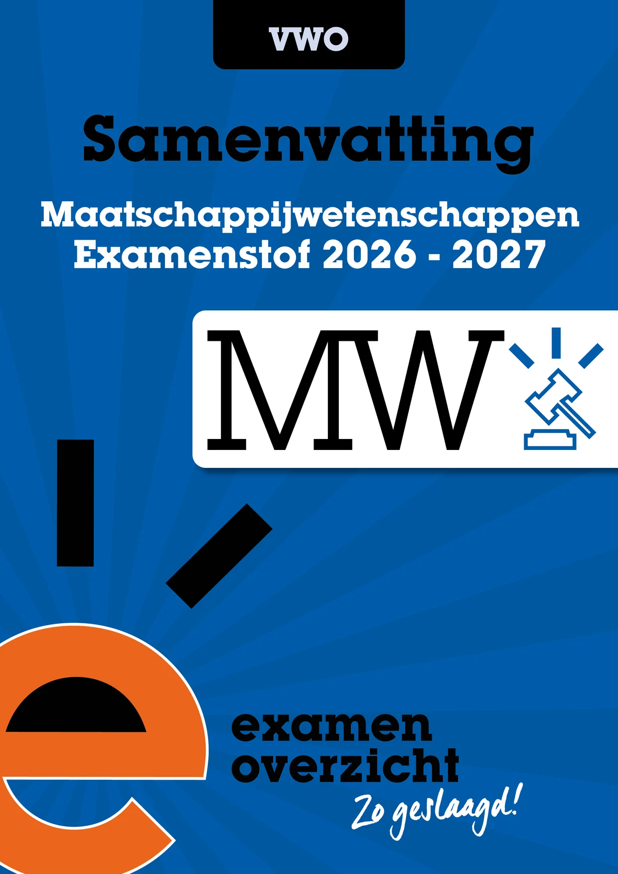 Omslag van Samenvatting maatschappijwetenschappen vwo