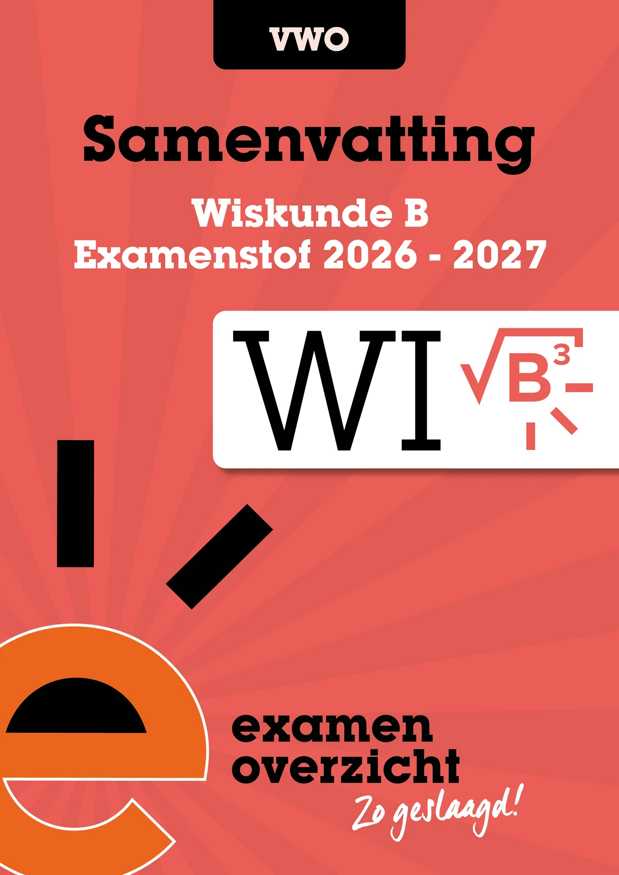 Omslag van Samenvatting wiskunde b vwo